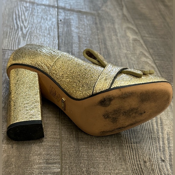 Gucci GG Logo Leather Loafer Pumps - Picture 5 of 6